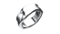 "Wavy" Silver Band
